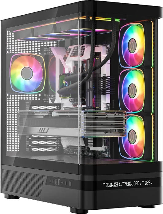 Modecom Volcano AQ200 ARGB Black, Glasfenster