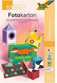 Folia Fotokartonblock farbig sortiert Fotopapier, 220x330mm, 300g/m², 10 Blatt