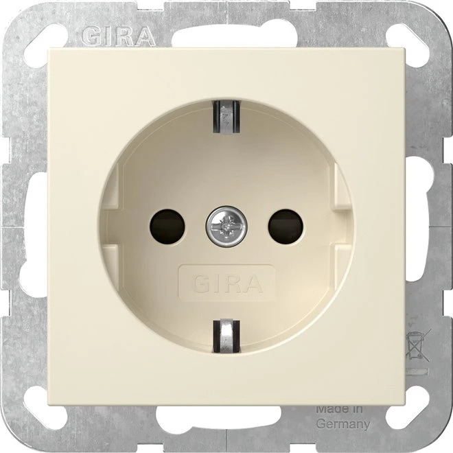 Gira SCHUKO-Steckdose 16A 250V, cremeweiß