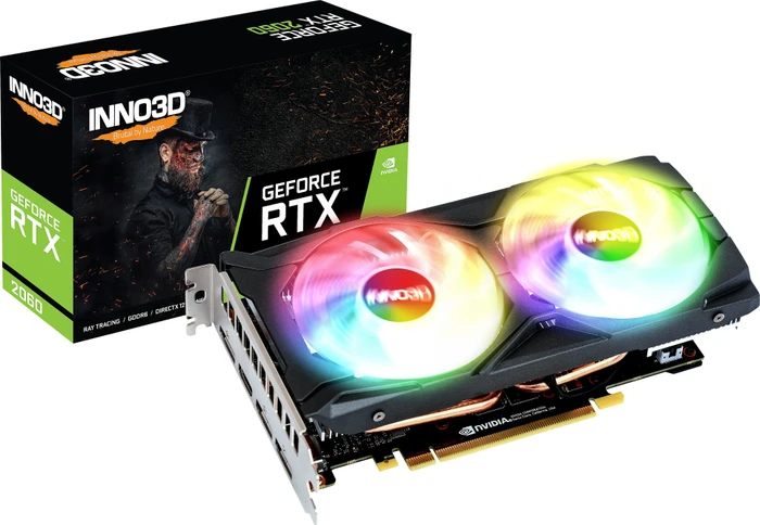 INNO3D GeForce RTX 2060 Twin X2 OC RGB, 6GB GDDR6, HDMI, 3x DP
