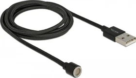 DeLOCK Magnetisches USB Daten- und Ladekabel, USB-A auf Magnetanschluss Buchse, Adapterkabel, 1.1m (85724)