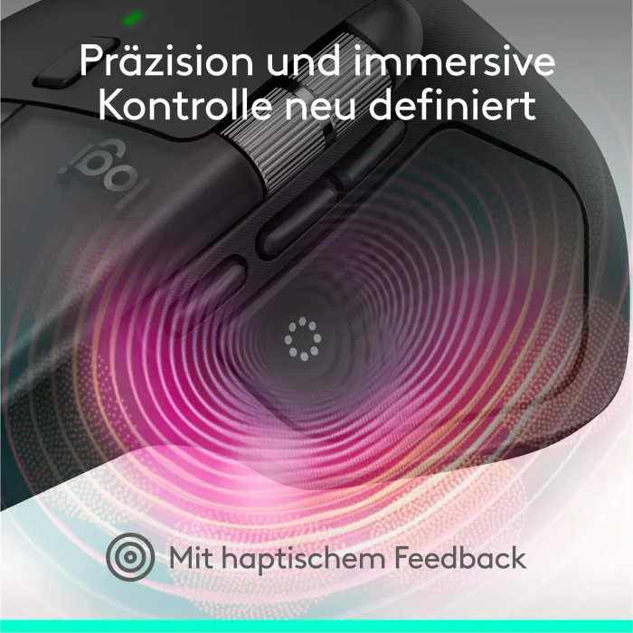 Logitech MX Master 4 for Mac Space Black, schwarz, Logi Bolt, USB/Bluetooth