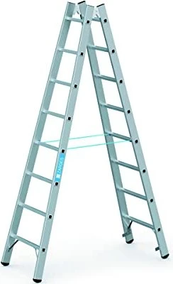 Zarges Coni B Alu 2-tlg. Stehleiter, 2x 8 Stufen