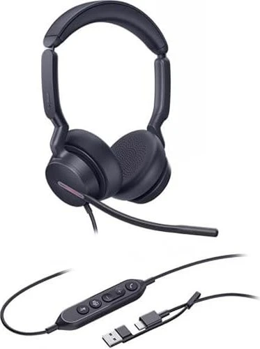 Yealink UH46 Dual Headset On-Ear kabelgebunden USB-A USB-C UC-zertifiziert (1308183) Image