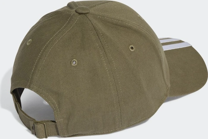 adidas 3-Streifen Cotton Twill Baseball Kappe olive strata/white