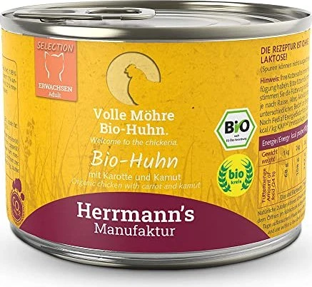 Herrmann's Manufaktur Bio Huhn mit Karotte und Kamut, 2.40kg (12x 200g)