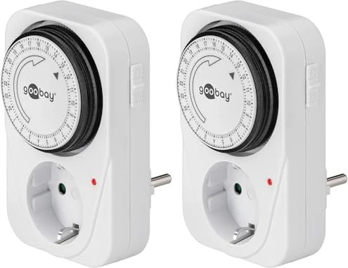 goobay analoge Tageszeitschaltuhr, IP20, weiß, 2er-Pack