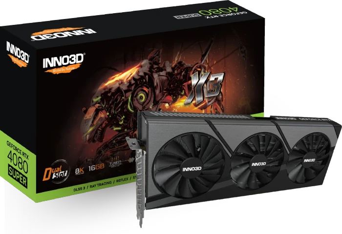 INNO3D GeForce RTX 4080 SUPER X3, 16GB GDDR6X, HDMI, 3x DP
