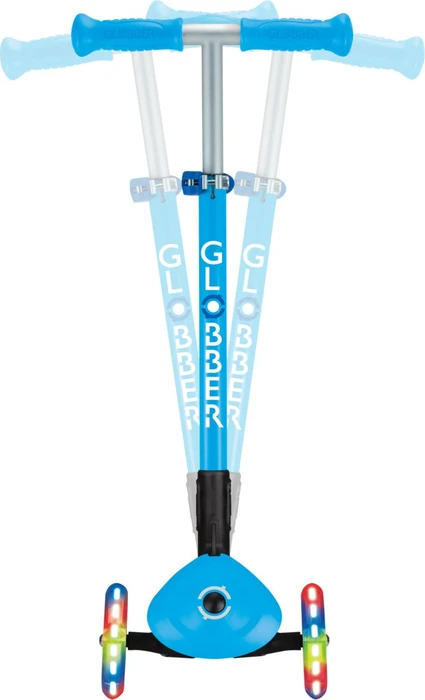 Globber Primo Foldable Lights Kickboard sky blue