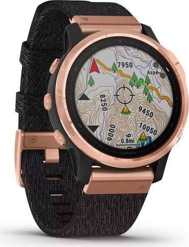 Garmin Fenix 6S Sapphire rosegold/heathered black nylon