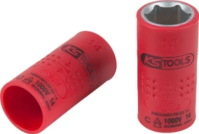 KS Tools Außensechskant Steckschlüssel isoliert 3/8", 12x48mm