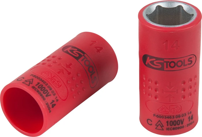 KS Tools Außensechskant Steckschlüssel isoliert 3/8", 12x48mm
