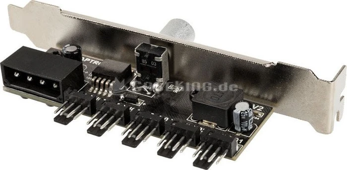 Lamptron CP120 V2, PCI-Slotblende, Lüftersteuerung, 1-Kanal, silber