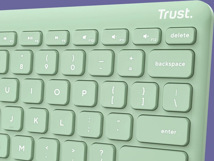 Trust Lyra Multi-Device Wireless Keyboard & Mouse Set, grün, USB/Bluetooth, DE