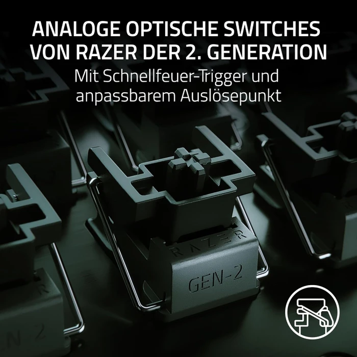 Razer Huntsman V3 Pro, schwarz, LEDs RGB, Razer Analog Optical Switch Gen-2, USB, DE