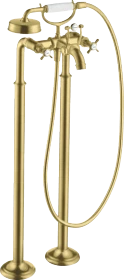 Hansgrohe Axor Montreux 2-Griff Wannenarmatur bodenstehend mit Kreuzgriffen brushed brass