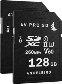 Angelbird AV PRO SD MK2 V60 R260/W140 128GB, UHS-II U3, Class 10, 2er-Pack