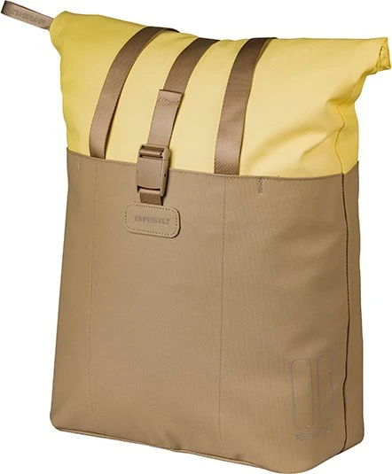 Basil Vive Shopper MIK Hooks Gepäcktasche sand/yellow