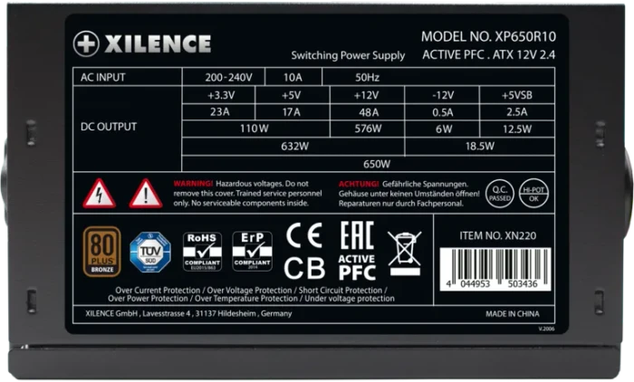 Xilence Gaming Series XP650R10 650W, ATX 2.4