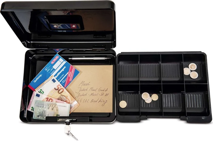 Maul Geldkasette 4 Geldkassette, schwarz, Schlüsselschloss