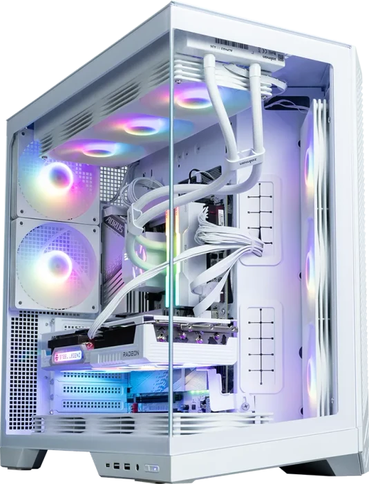 Zalman D50 White, weiß, Glasfenster