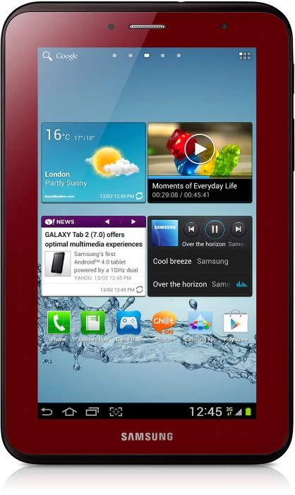 Samsung Galaxy Tab 2 7.0 P3100, rot, 16GB, UMTS