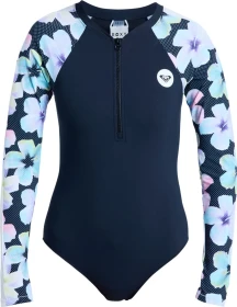 Roxy Active Langarm Badeanzug anthracite/fleur real (Damen)