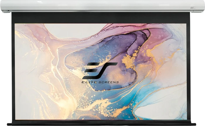 Elite Screens Saker E12 Motorleinwand Premium 185.9x104.6cm weißer Rand