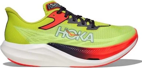 Hoka Rocket X 3 neon yuzu/squid ink