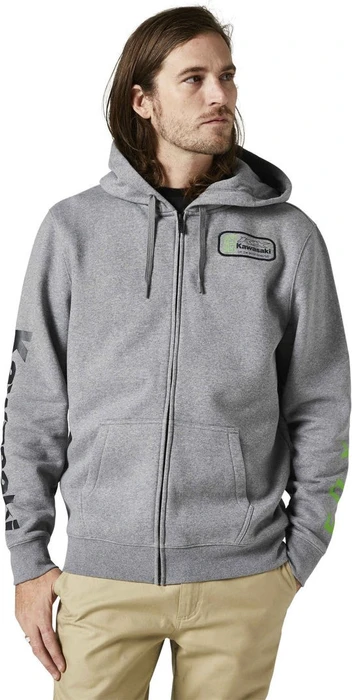 Fox Racing Fox x Kawasaki Zip Hoodie heather graphite grey (Herren)