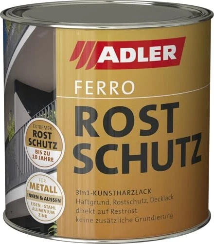 Adler Ferro Rostschutz Metallschutz-Lack oxidrot (RAL3009), 375ml