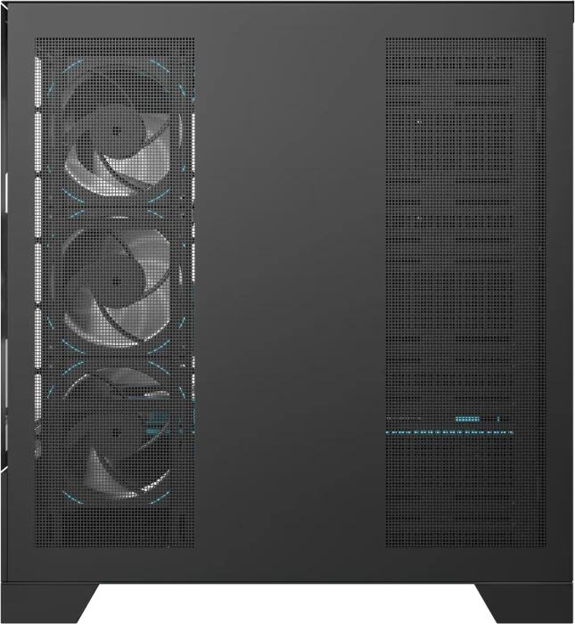 DarkFlash DY451 Pro Black, ohne Lüfter, Glasfenster