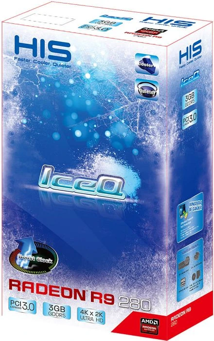 HIS Radeon R9 280 IceQ OC, 3GB GDDR5, DVI, HDMI, 2x mDP
