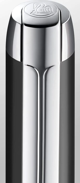 Pelikan Pura P40 dunkelgrau/silber, rechte Hand, breit, Geschenkbox