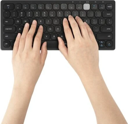 Kensington Multi-Device Dual Wireless Compact Keyboard, schwarz, USB/Bluetooth, DE