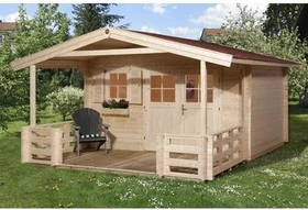 Weka 136 B 380x500cm Gerätehaus natur