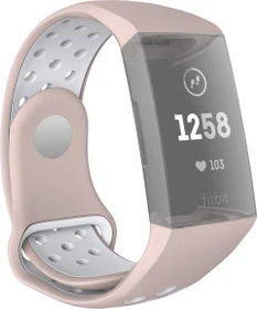 Hama Ersatzarmband Sport für Fitbit Charge 3/4 grau/rose