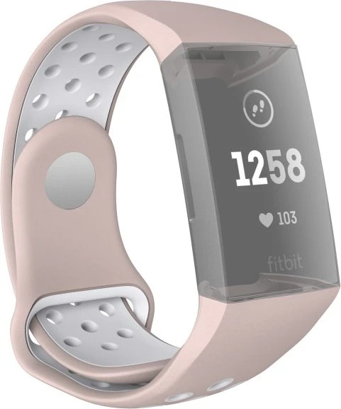 Hama Ersatzarmband Sport für Fitbit Charge 3/4 grau/rose