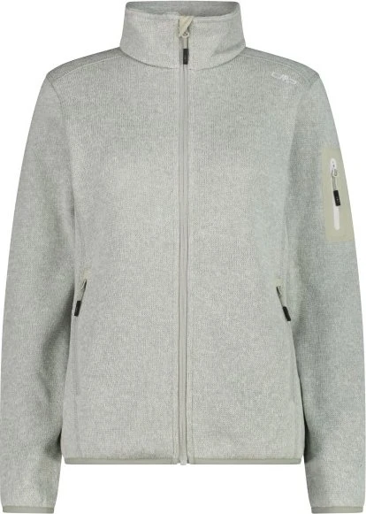 CMP Knit Tech Melange Fleece Jacke pistacchio/bianco (Damen)