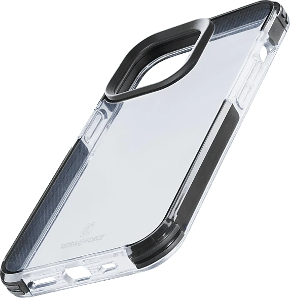 Cellularline Tetra Force Strong Guard für Apple iPhone 15 transparent/schwarz
