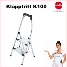 Hailo LivingStep Comfort Plus Haushaltsleiter, 2 Stufen