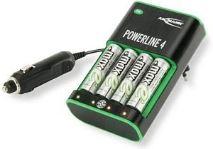 Ansmann Powerline 4 maxE Plus inkl. 4x Mignon AA NiMH Akkus 2500mAh