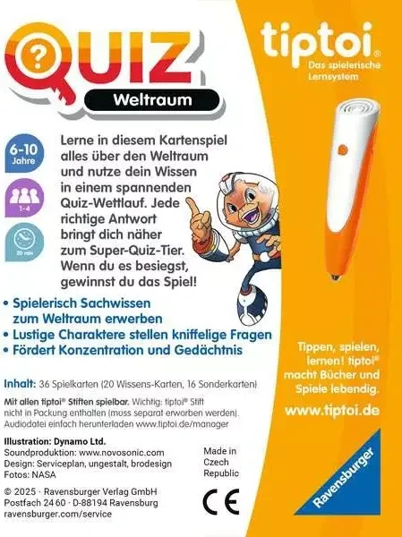 Ravensburger tiptoi Spiel: Quiz Weltraum