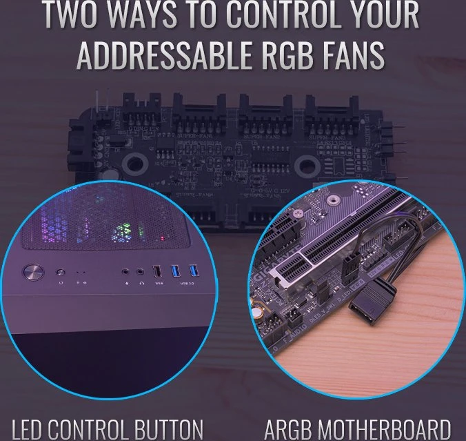 AeroCool Scape ARGB, Lüfter LED ARGB, Glasfenster