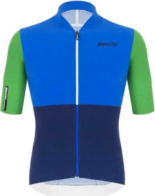 Santini Redux Istinto Trikot kurzarm blau/grün (Herren)