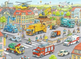 Ravensburger Puzzle Fahrzeuge in der Stadt 100XXL