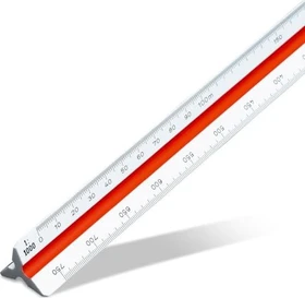 Aristo Dreikantmaßstab Vermessung 30cm, weiß