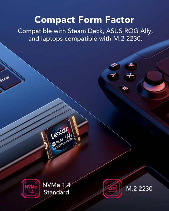 Lexar PLAY 2TB, M.2 2230 / M-Key / PCIe 4.0 x4