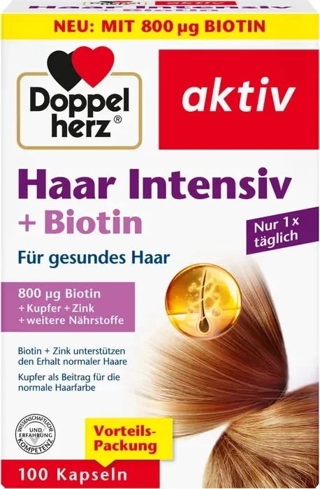 Doppelherz aktiv Haar Intensiv + Biotin Kapseln, 100 Stück