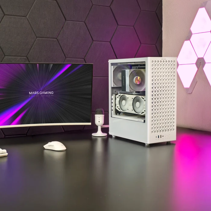Mars Gaming MC-T800 White, Glasfenster